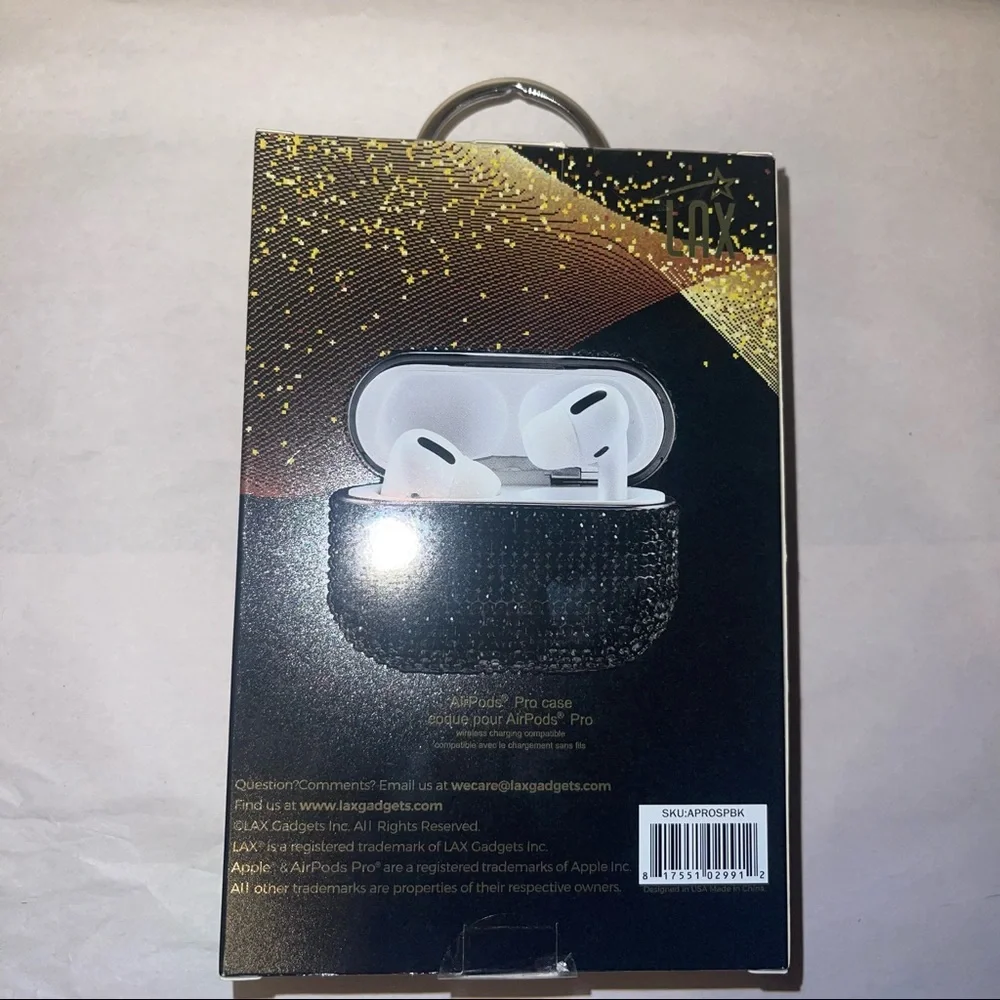 AirPods Pro Hardshell Case in black rhinestone/ New in Box